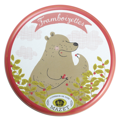 Framboizettes - Boite ours, Framboizettes 65g