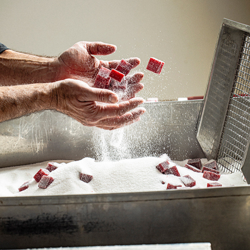Coffret Pâtes de fruits artisanales Framboise-Rose | Confiserie Royale