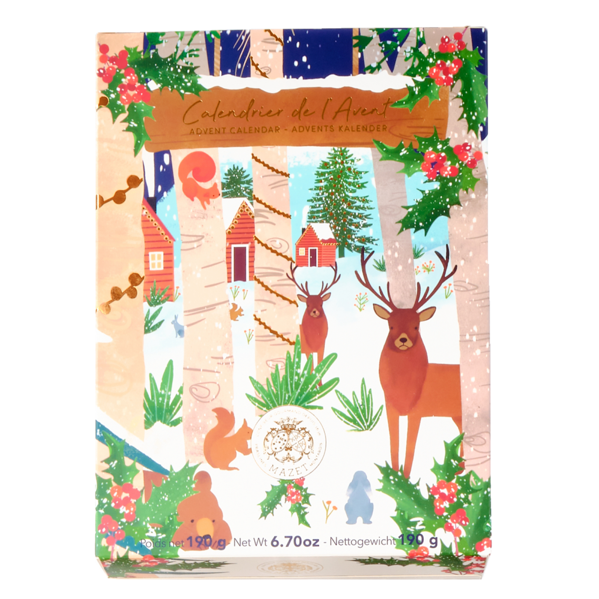 Noël 2024 | Calendrier de l'Avent Forêt 190g Confiserie Made in France Noël 2024 | Calendrier de l'Avent Forêt 190g Confiserie Made in France