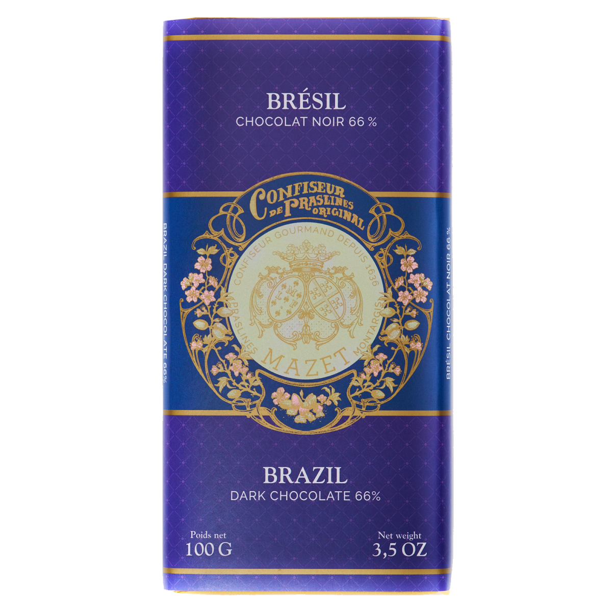 Tablettes de Chocolat - Tablette Chocolat noir BRESIL 100g