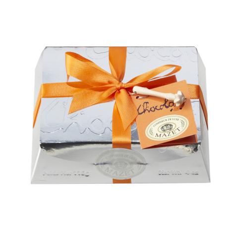 Chocolats assortis, ballotin argent