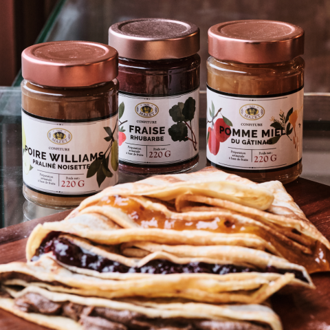 Confiture poire williams praliné noisette 220g