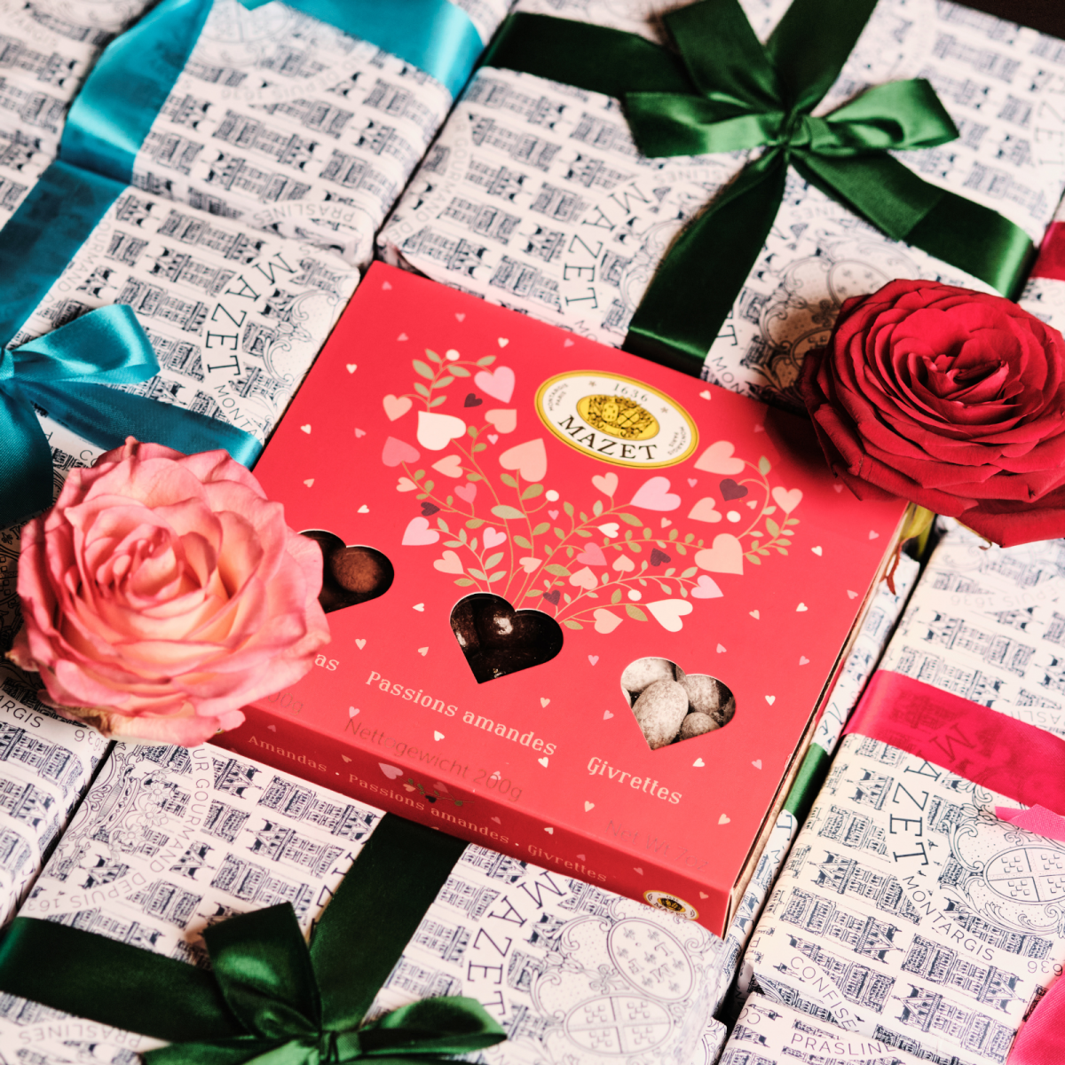 Boite Coeur assortiment 200g