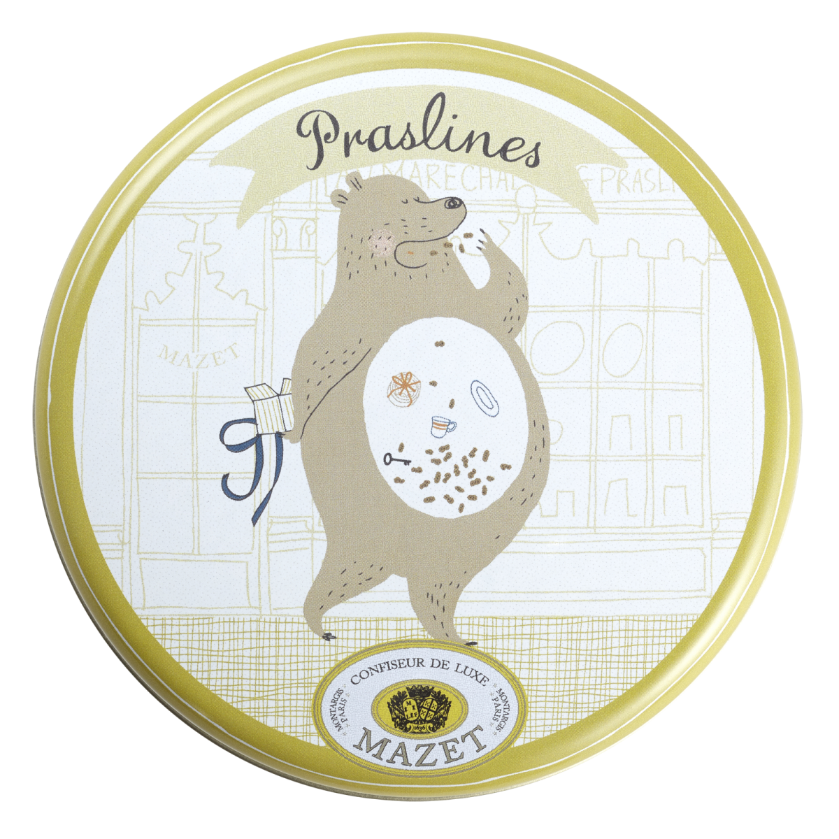 Pralines Natures - Boite ours, pralines 65g