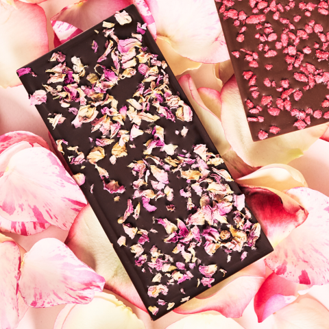 Tablette Chocolat Noir & Rose