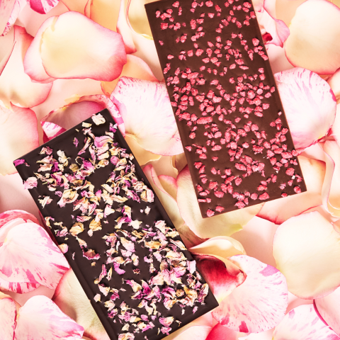 Tablette Chocolat Noir & Rose