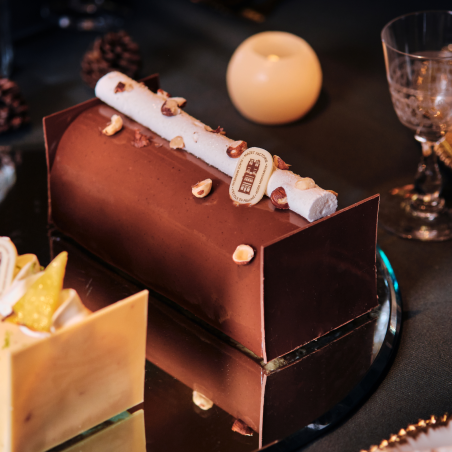 Bûche Praliné Café Clémentine - Pâtisserie Artisanale - Montargis