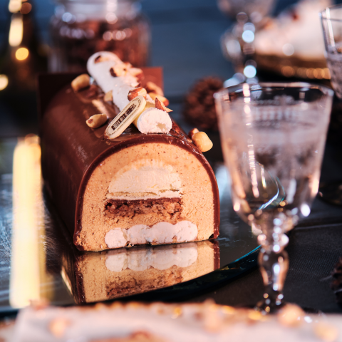 Bûche Praliné Café