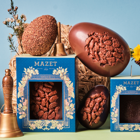 Oeuf Eclats de Pralines Noir