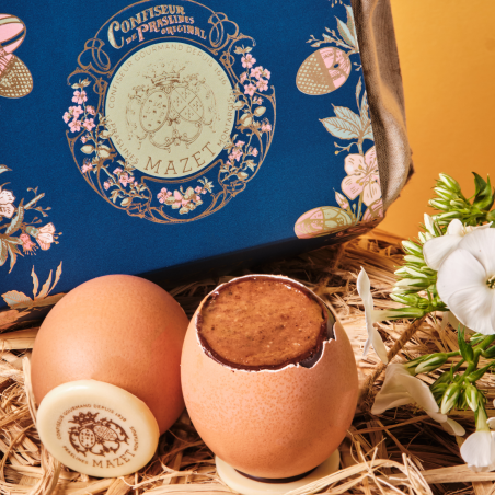 Boîte 6 œufs Coque Praliné Noisette - Pâques 2025 - Boutique en ligne