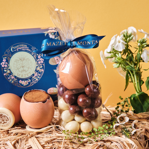 Boite de 6 Oeufs coquille Praliné Noisette