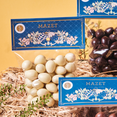 Sachet d'oeufs pralinés feuilletés au chocolat blanc - Pâques 2025