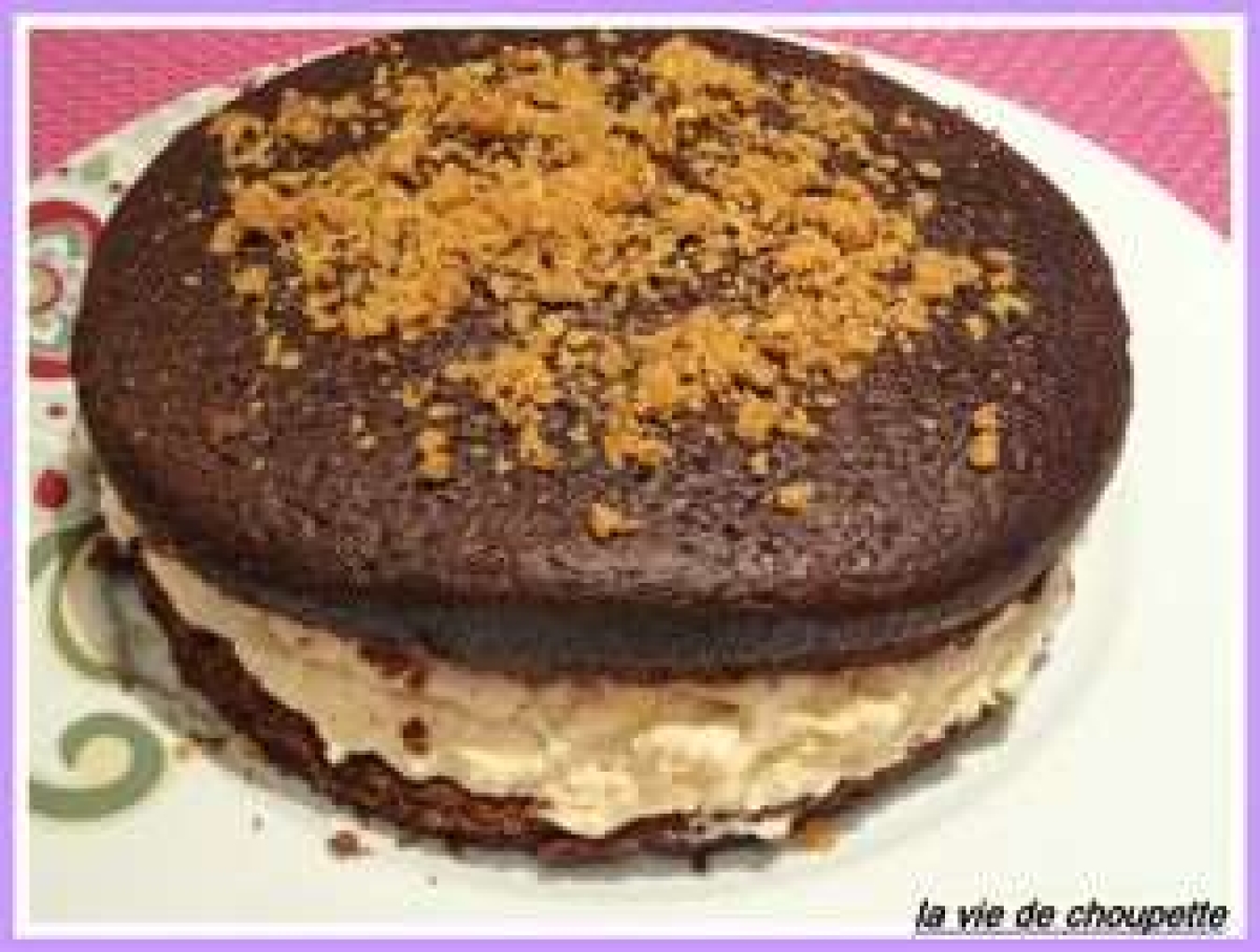 La recette de La vie de choupette : Rondement bon chocolat et sa crème anglaise pralinée