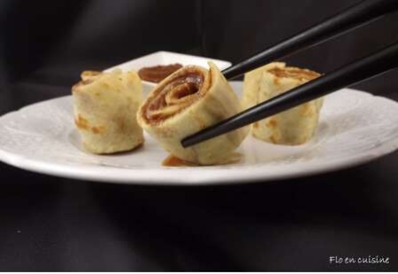 La recette de Flo en cuisine : Crèpes au caramel praliné amande