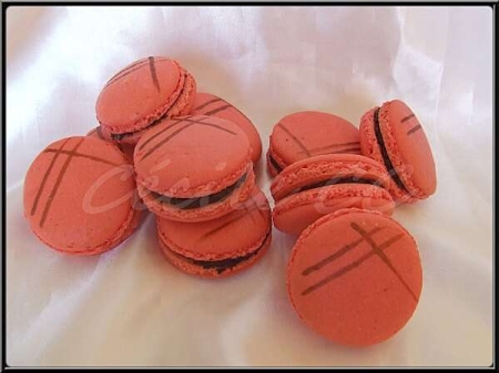 La recette de Cécile (mes gateaux rigolos) : Macarons fourré ganache chocolat amer